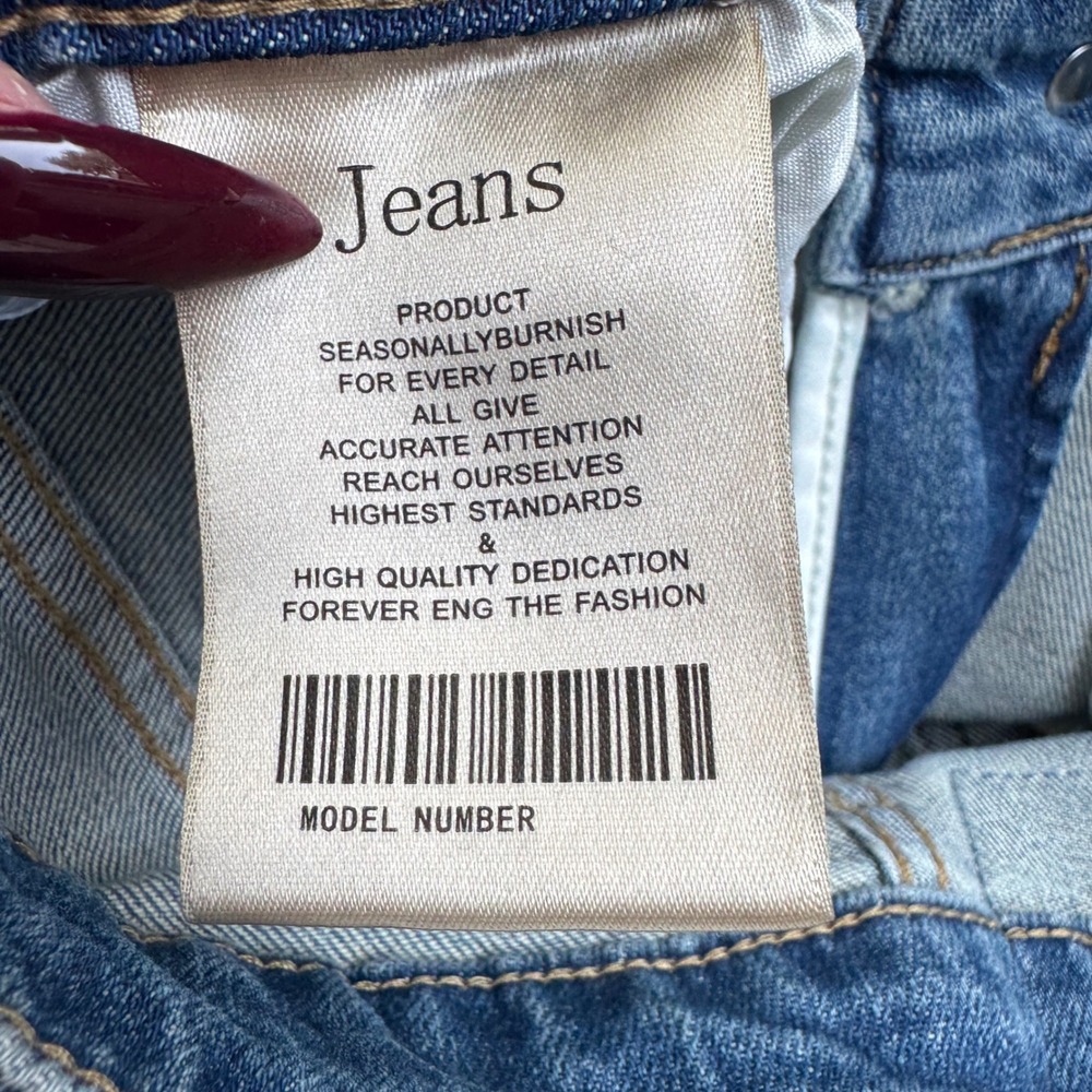 Y2K Sesame Street Denim Shorts M (Tagged XL) Raw Hem Grunge Bermuda Jean Jorts - Picture 5 of 5
